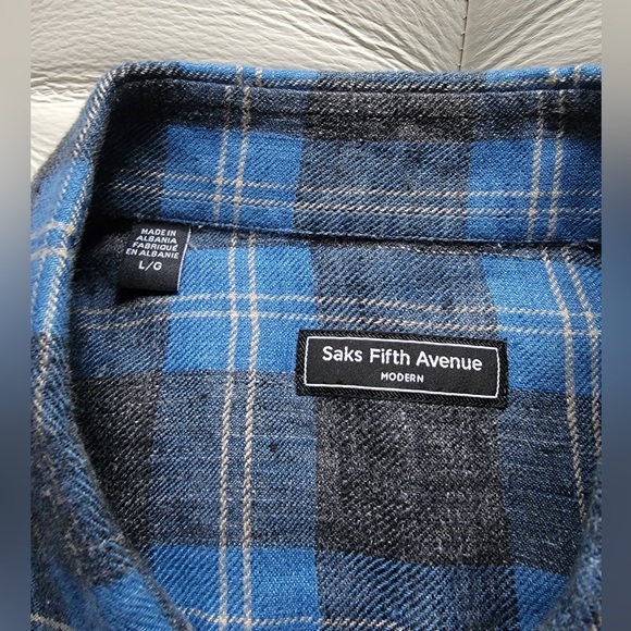 Saks fifth avenue - men’s shirt. Linen - Picture 2 of 3